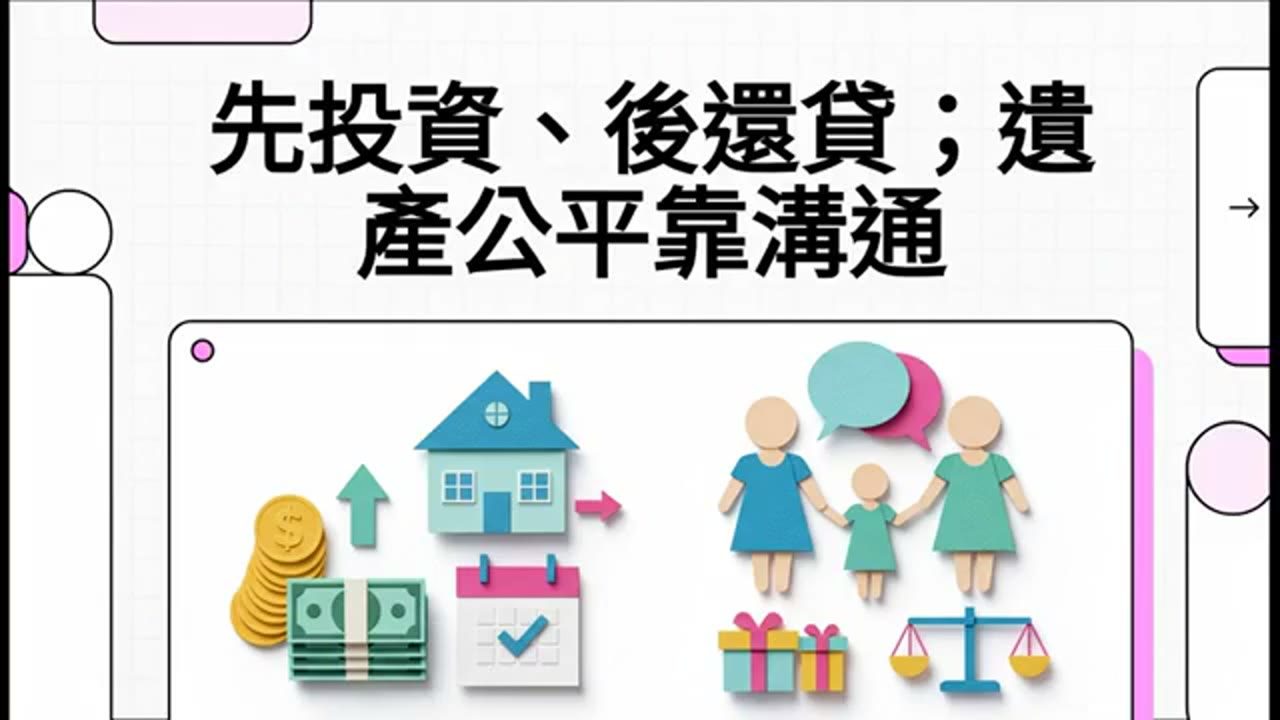 先投資、後還貸：五年工作穩定就敢借；多子女遺產靠溝通才公平
