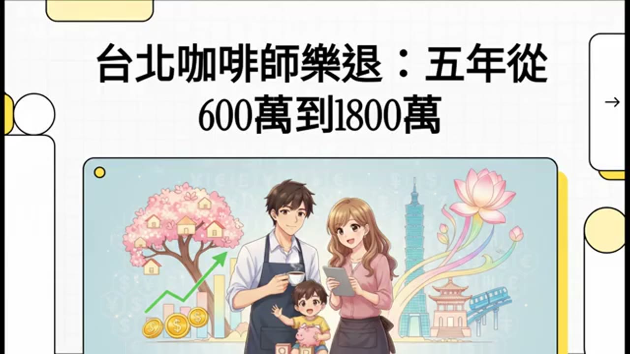 台北不用搬去苗栗當山頂洞人：200萬年薪小資夫妻，用0056＋00662五年滾出1800萬咖啡師樂退金