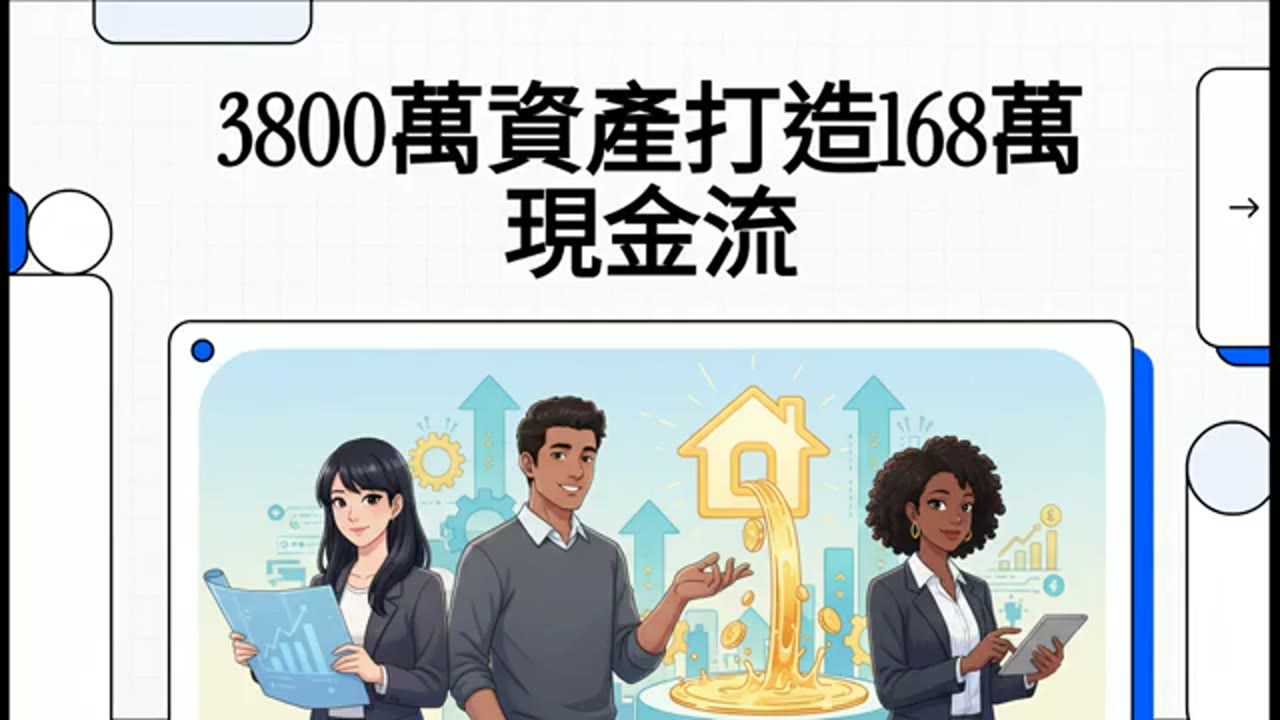 48歲家庭主婦增貸1000萬：用QQQI 12%股息＋433配置，3800萬資產養出168萬現金流